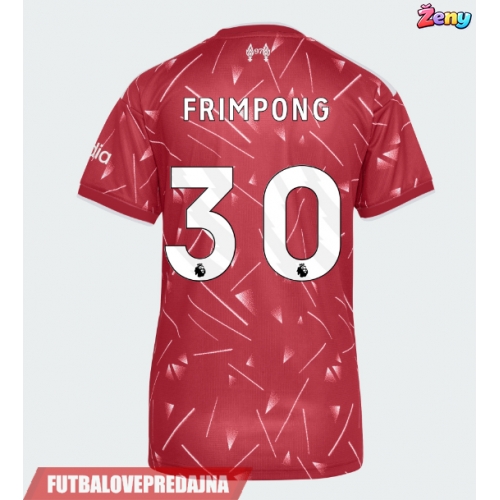 Lacne Ženy Futbalové dres Liverpool Jeremie Frimpong #30 2026-27 Krátky Rukáv - Domáci